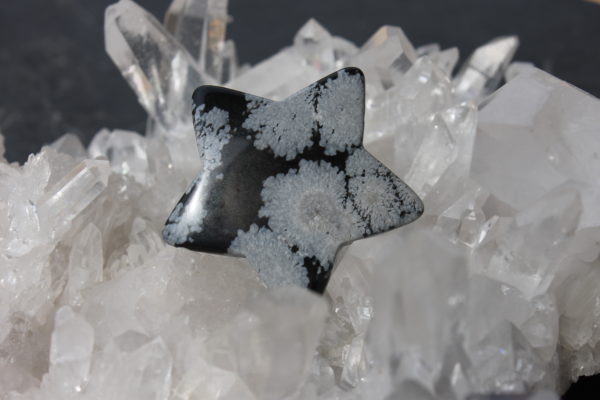 Schneeflockenobsidian Stern Anhänger