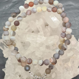Botswana Achat Collier Edelstein
