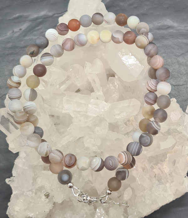 Botswana Achat Collier Edelstein