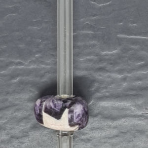 Edelstein Trinkhalm Set mit Amethyst