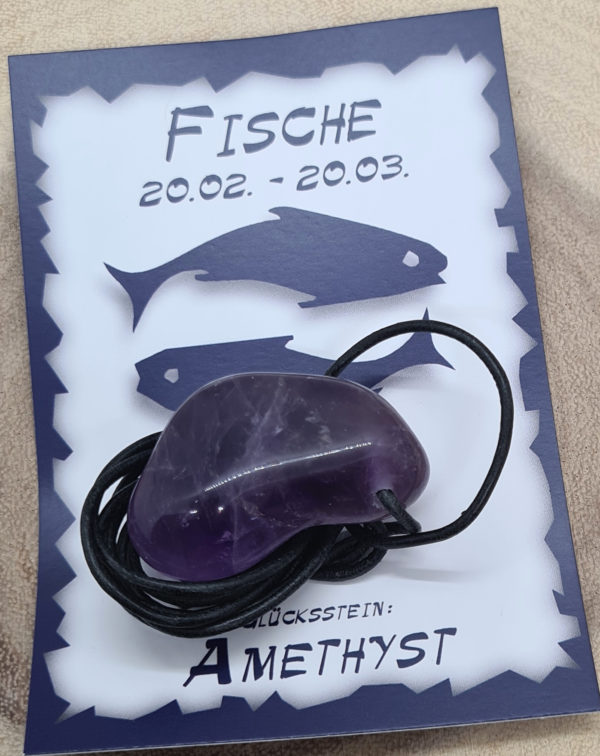 Glücksstein Fische Amethyst