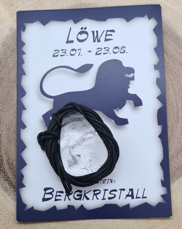 Löwe Heilstein Bergkristall