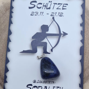 Glücksstein Schütze Sodalith