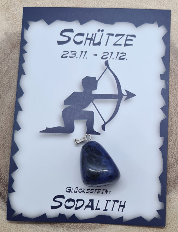 Glücksstein Schütze Sodalith