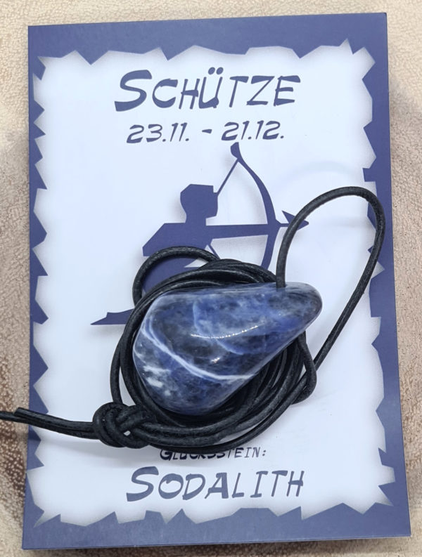 Glücksstein Schütze Sodalith