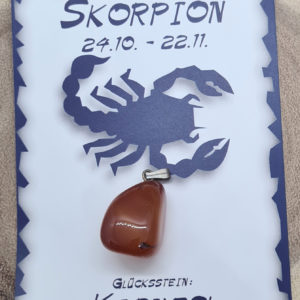 Glücksstein Skorpion Karneol