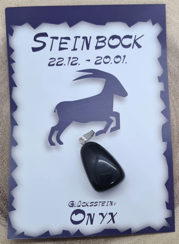 Glücksstein Steinbock Onyx