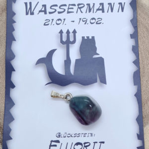 Glücksstein Wassermann Fluorit