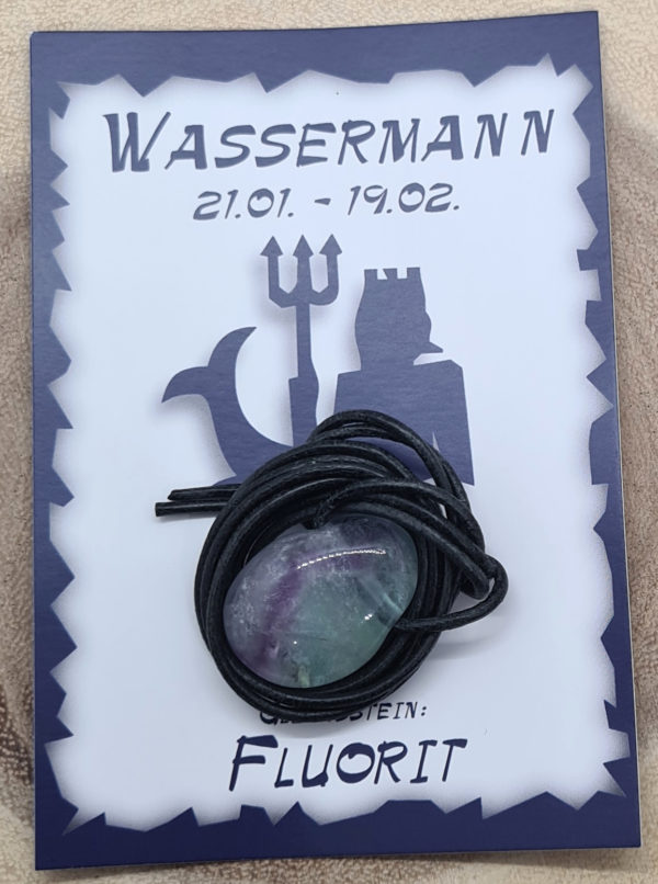 Glücksstein Wassermann Fluorit